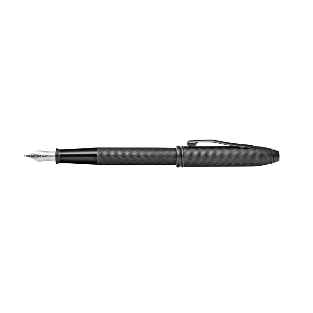 Cross Townsend Black PVD Micro-knurl Fountain Pen - Fine Nib