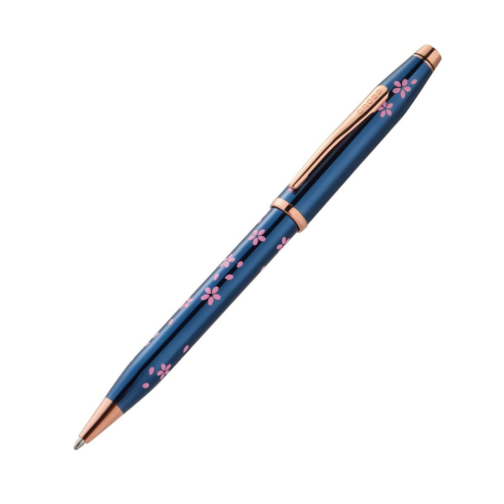 Cross Century II Cherry Blossom Translucent Blue Lacquer Ballpoint Pen