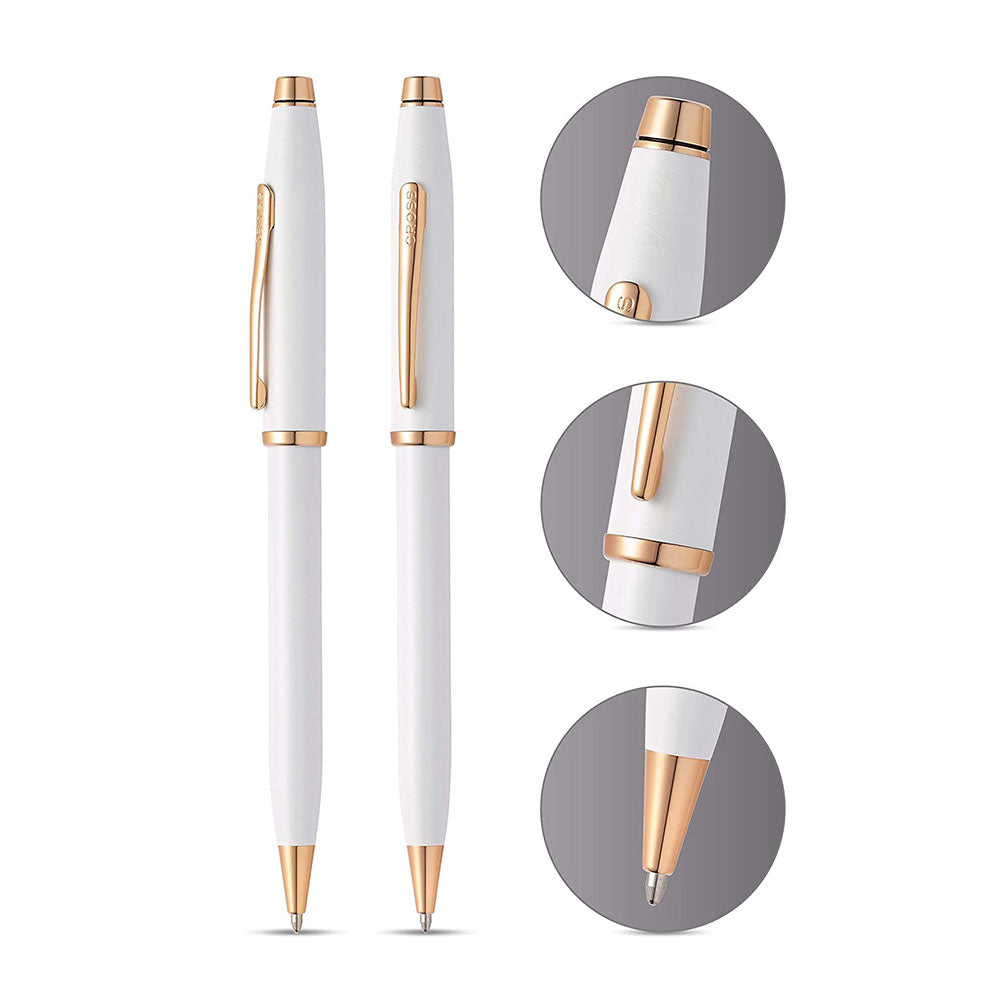Cross Century II Pearlescent White Lacquer Ballpoint Pen
