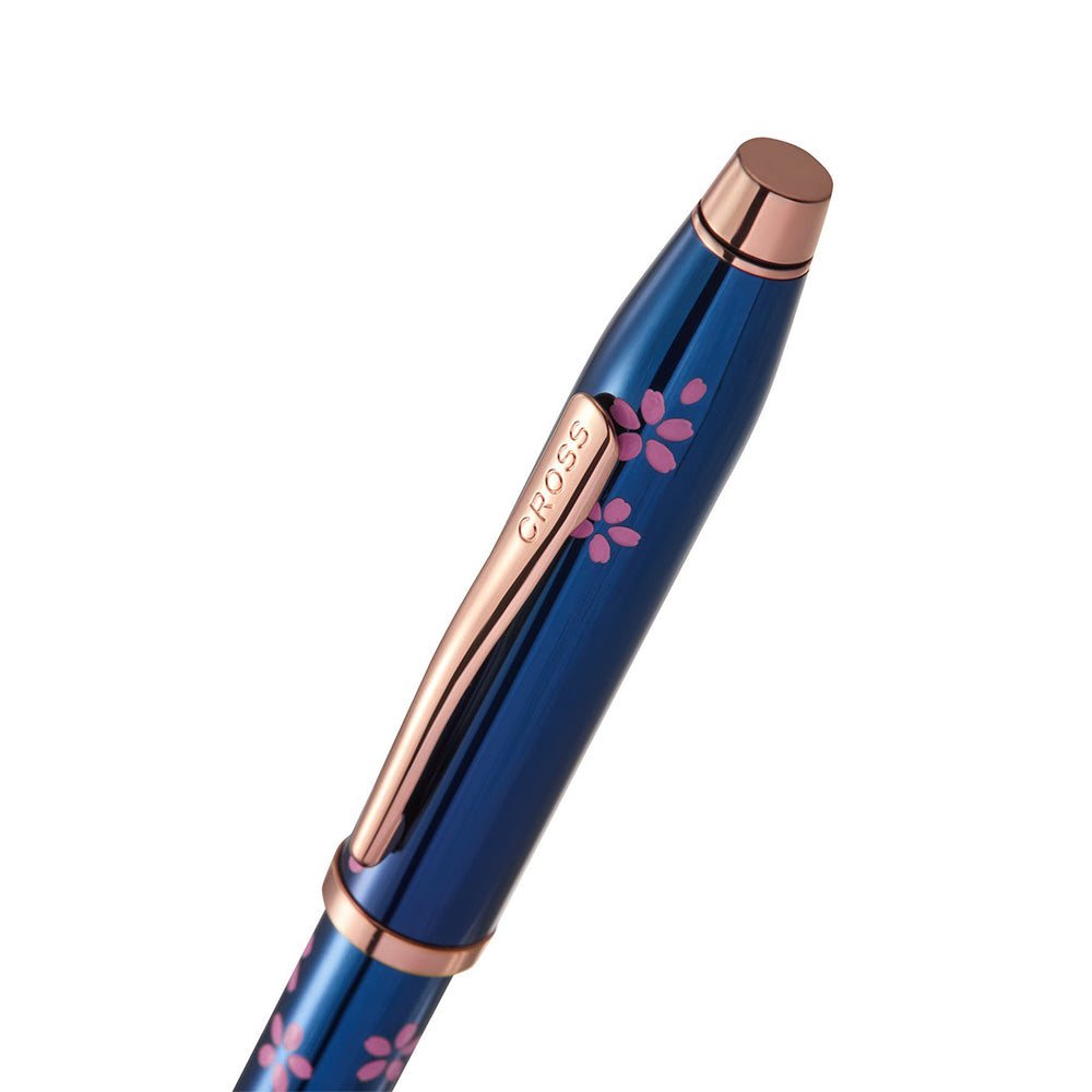 Cross Century II Cherry Blossom Translucent Blue Lacquer Rollerball Pen