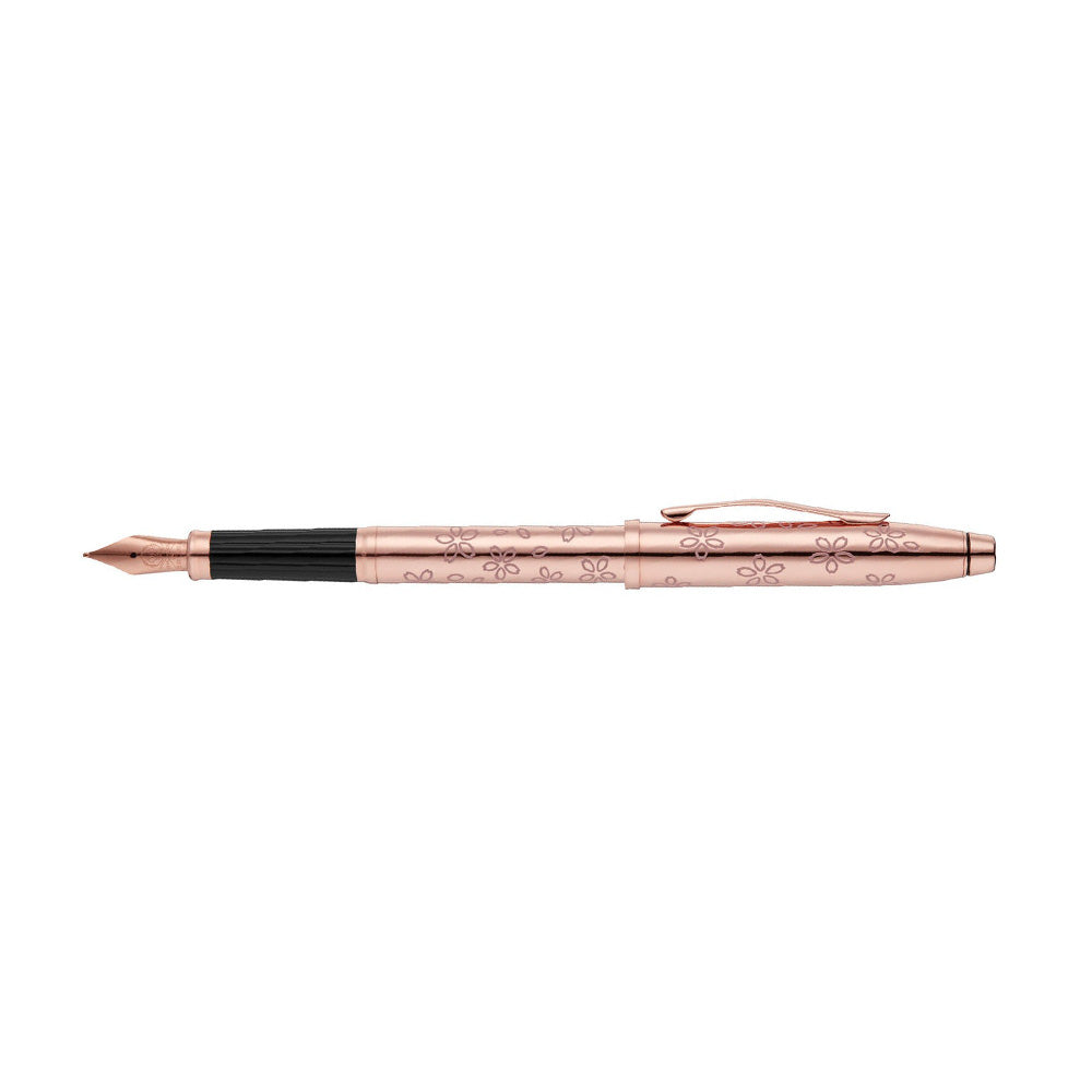 Cross Century II Cherry Blossom Rose Gold Plated with Polished Rose Gold Trim Fountain Pen - Medium Nib