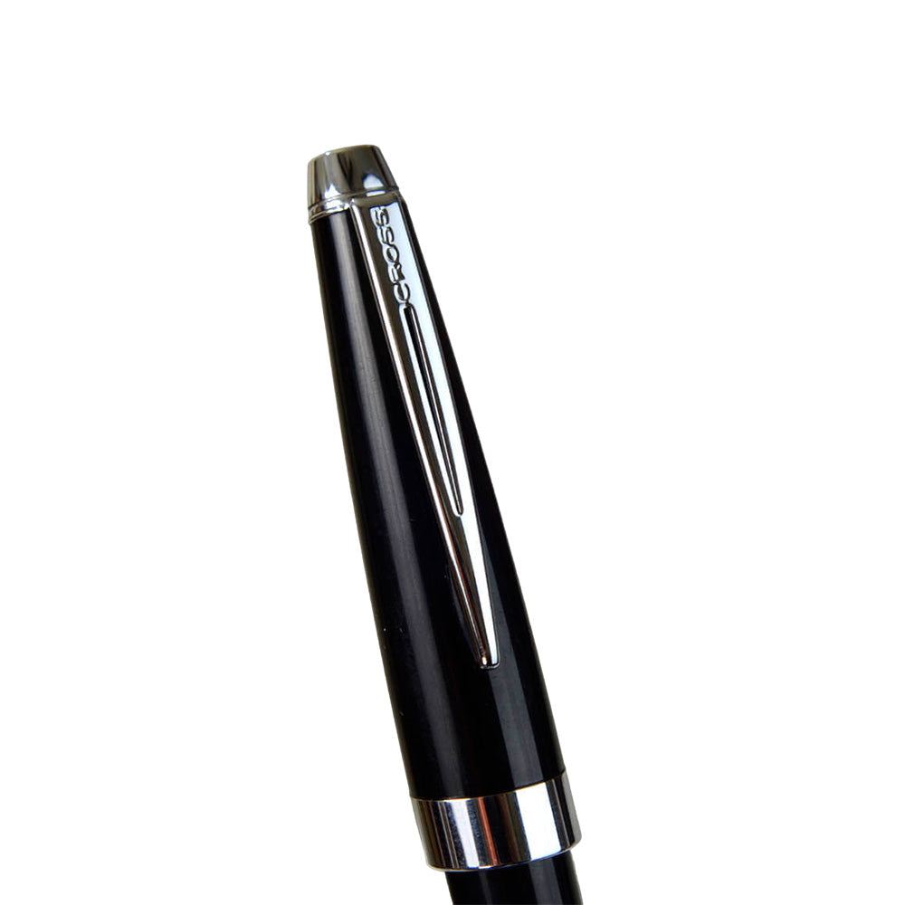 Cross Aventura Onyx Black Resin with Polished Chrome Trim Fountain Pen - Medium Nib