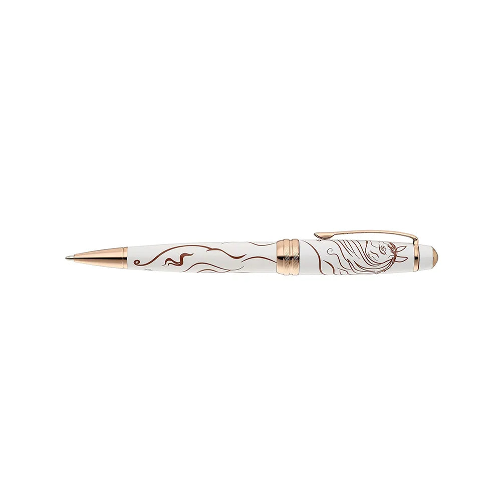 Cross Bailey Zodiac Year of the Horse White Lacquer with Rose-Gold Plated Trim Ballpoint Pen