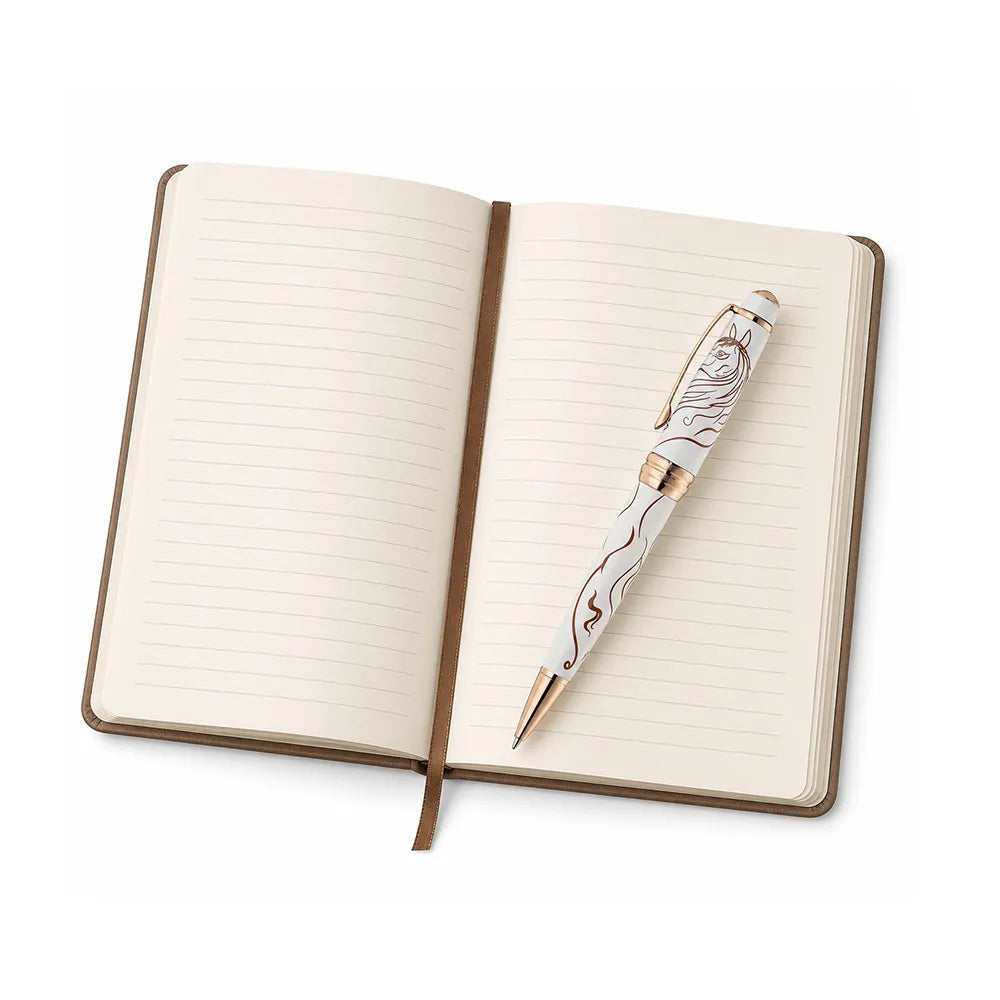 Cross Bailey Zodiac Year of the Horse White Lacquer with Rose-Gold Plated Trim Ballpoint Pen
