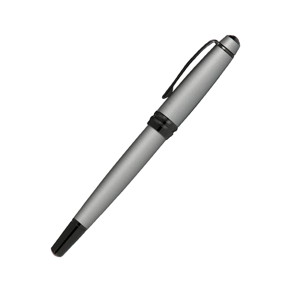 Cross Bailey Matte Gray Lacquer with Polished Black PVD Trim Rollerball Pen