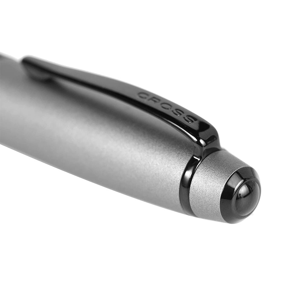 Cross Bailey Matte Gray Lacquer with Polished Black PVD Trim Rollerball Pen