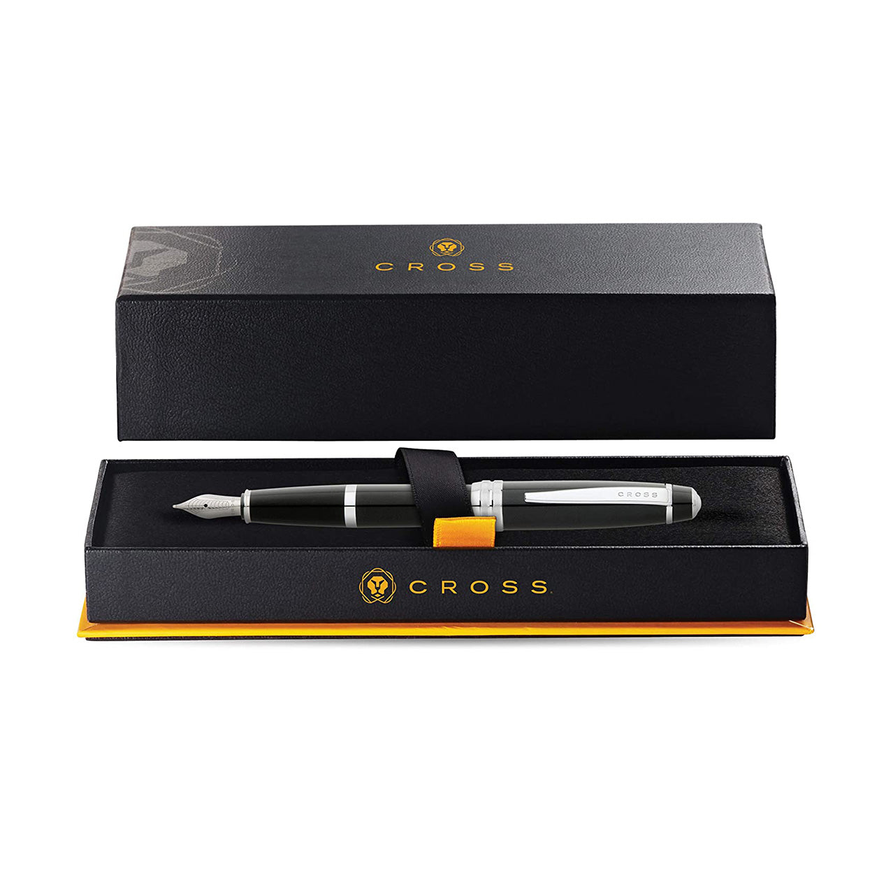 Cross Bailey Black Lacquer CT Fountain Pen - Stainless Steel Nib