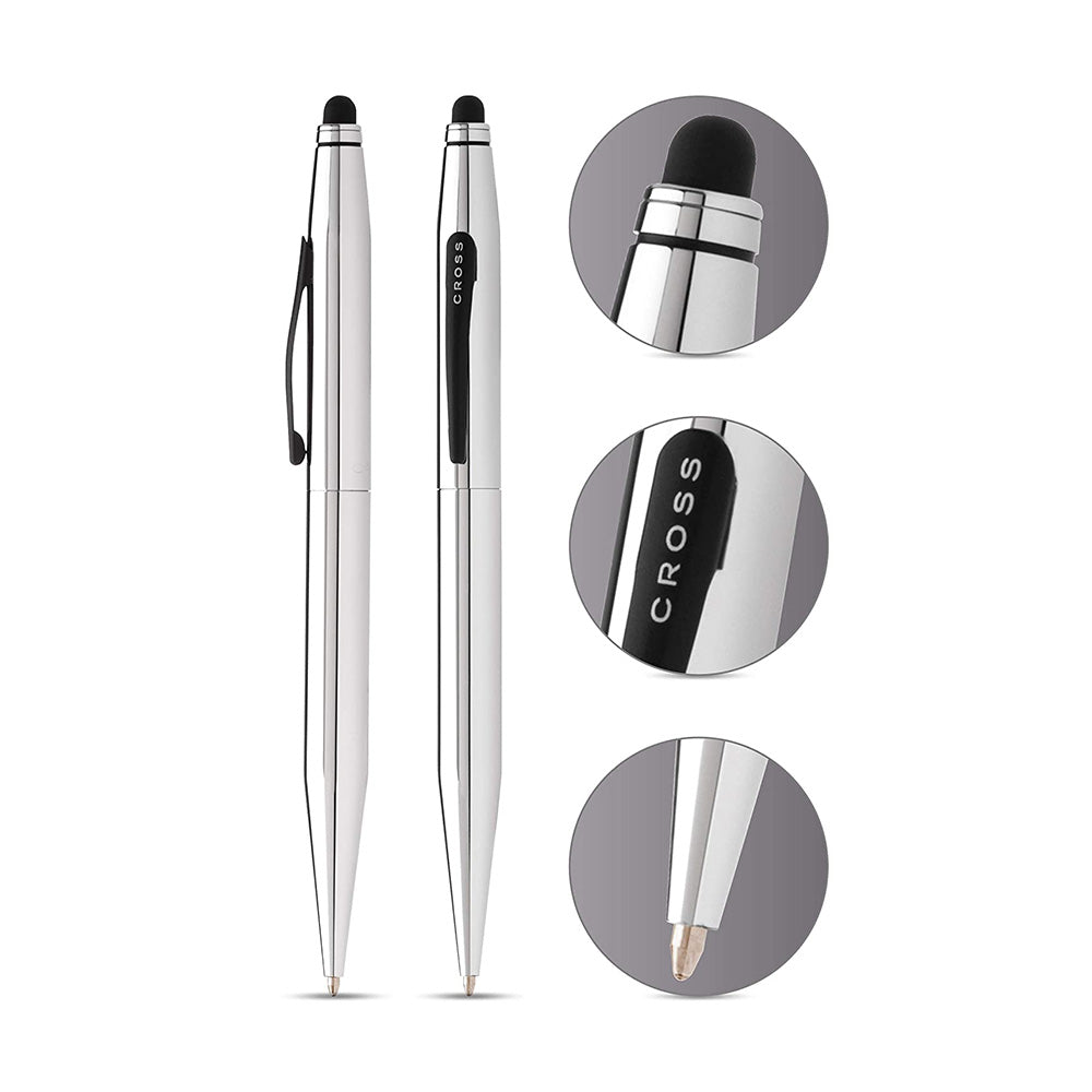 Cross Tech 2 Classic Metallic Chrome Ballpoint Pen with Stylus
