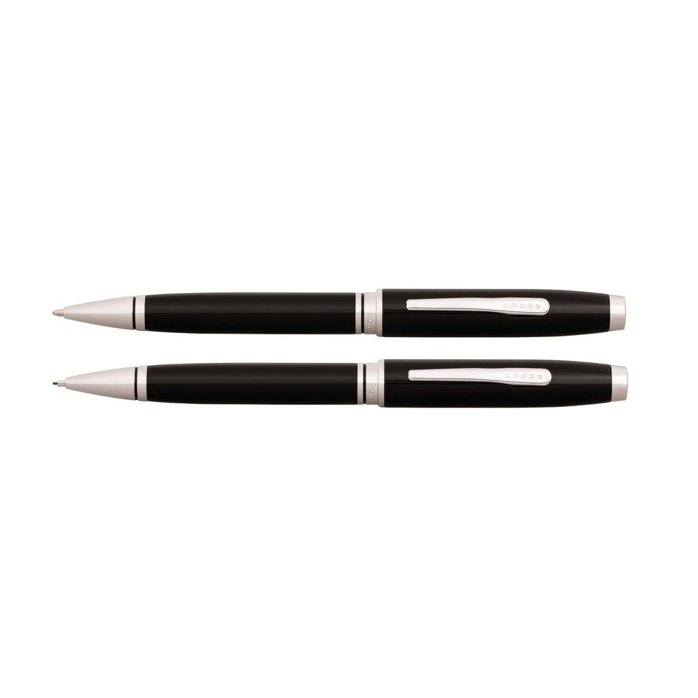 Cross Coventry Black Lacquer Ball Pen and 0.7mm Mechanical Pencil Gift Set