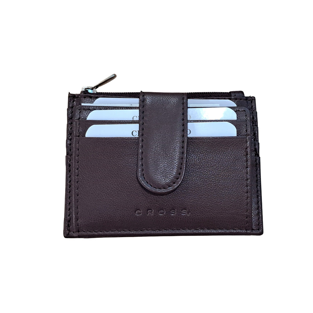 Cross Coventry Black Lacquer GT Ball Pen With Brown Card Holder