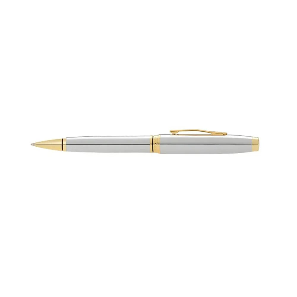 Cross Coventry Shiny Chrome GT Ballpoint Pen With Brown Card Holder