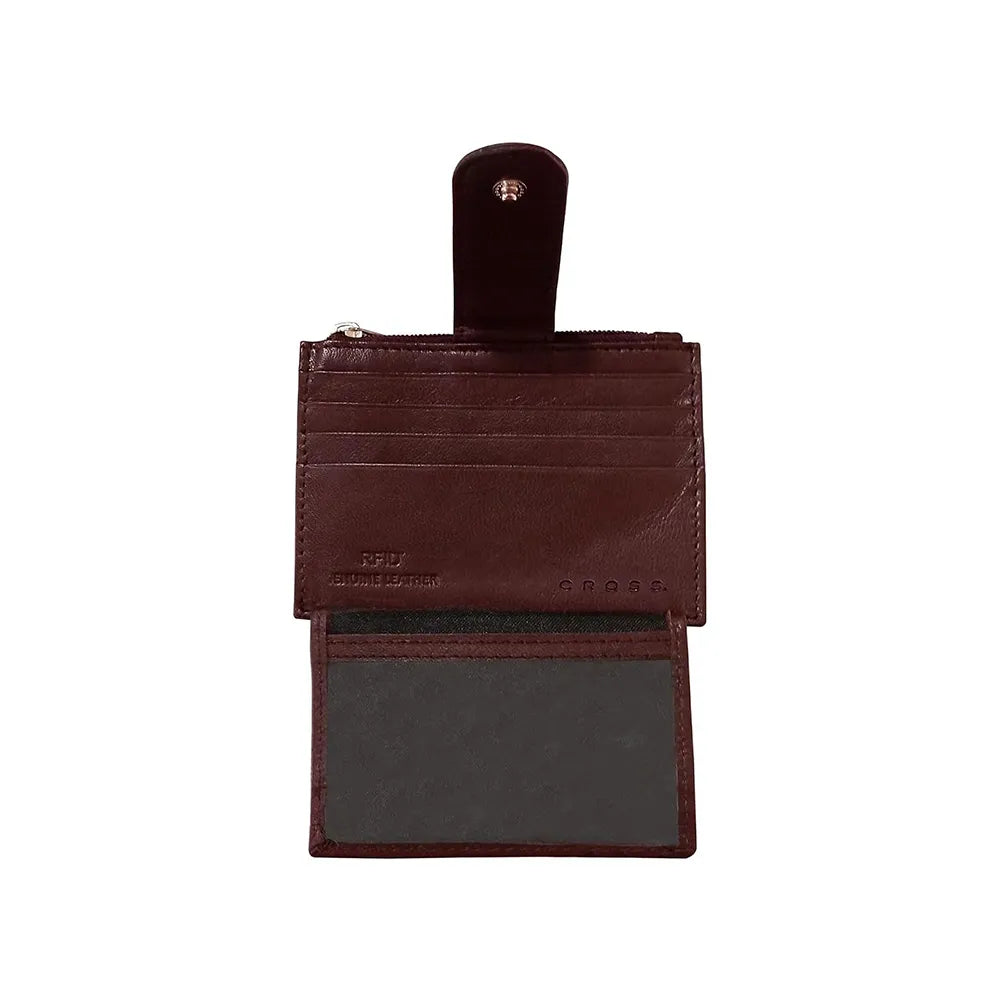 Cross Coventry Shiny Chrome GT Ballpoint Pen With Brown Card Holder