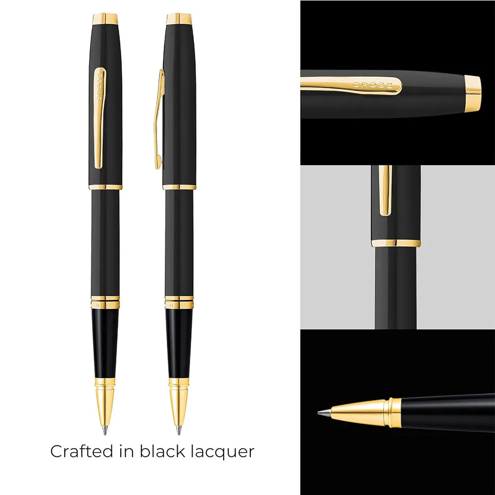 Cross Coventry Black Lacquer with Gold-Tone Trim Rollerball Pen