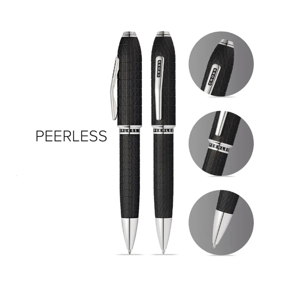 Cross Peerless Citizen Tokyo Satin Black with Platinum-Plated Trims Ballpoint Pen