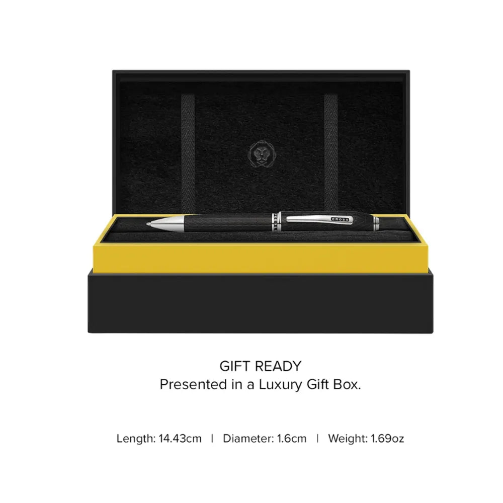 Cross Peerless Citizen Tokyo Satin Black with Platinum-Plated Trims Ballpoint Pen