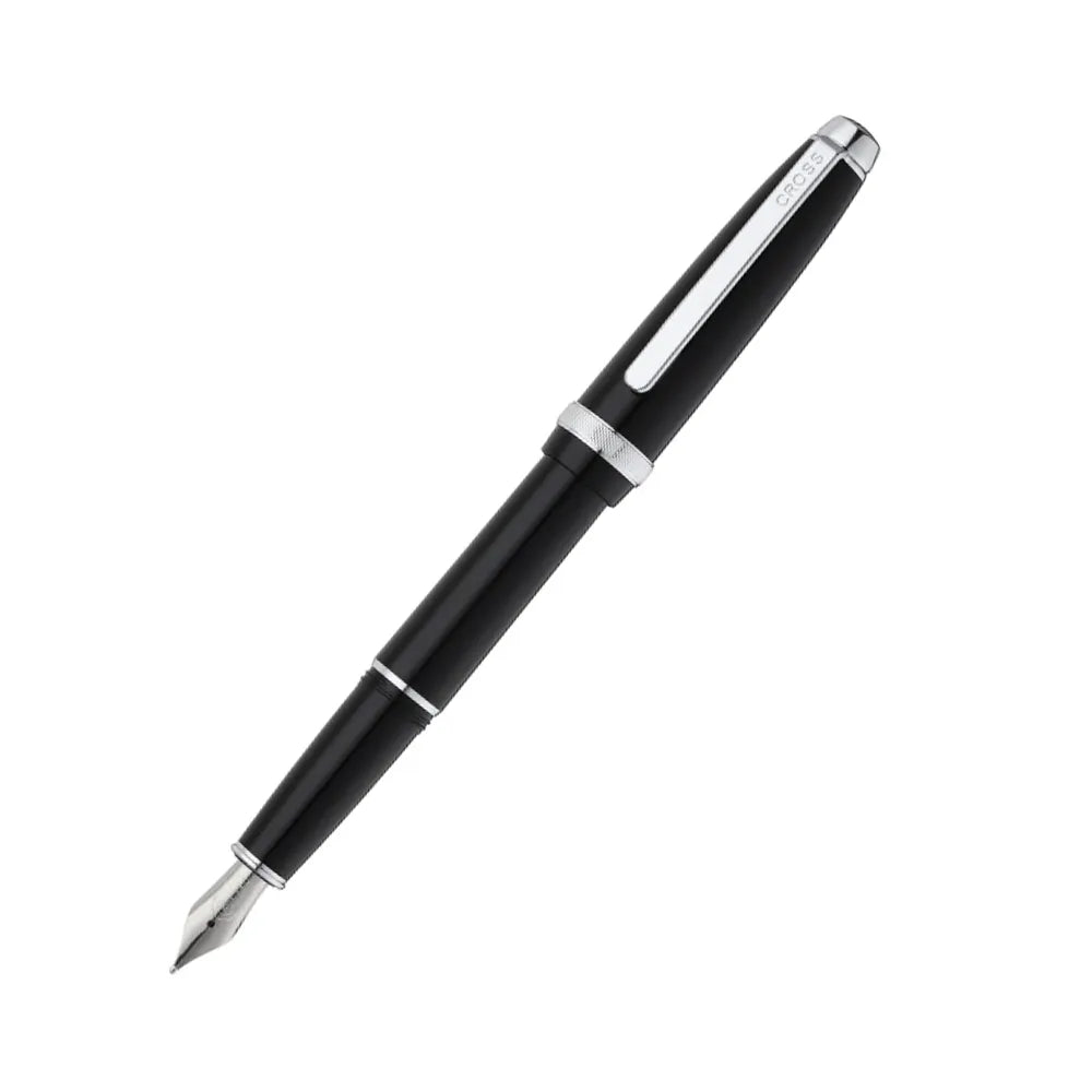Cross Cross Lume Resin with Polished Chrome Trim Fountain Pen - Stainless Steel Nib