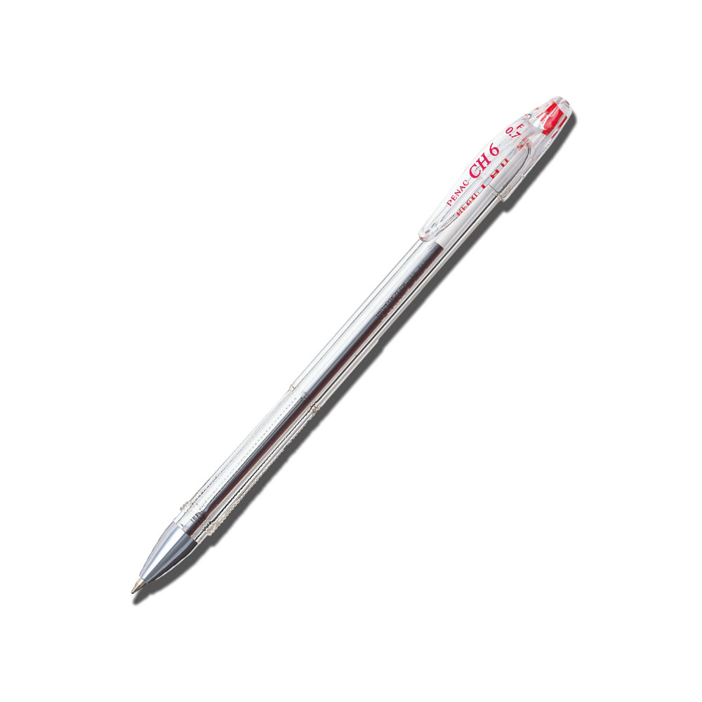 Penac CH-6 Red 0.7mm Ballpoint Pen (Pack of 5)