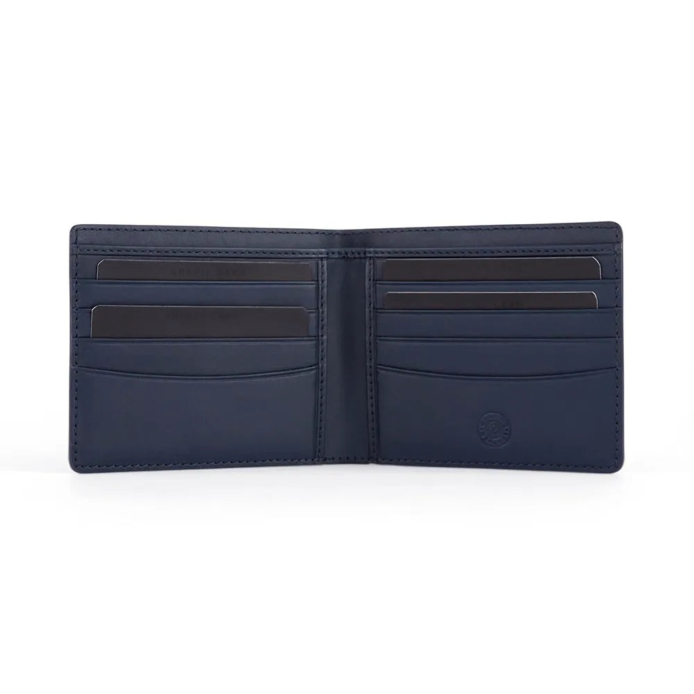 Cross Saffiano Leather 8CC Slim Bifold Wallet - Navy Blue