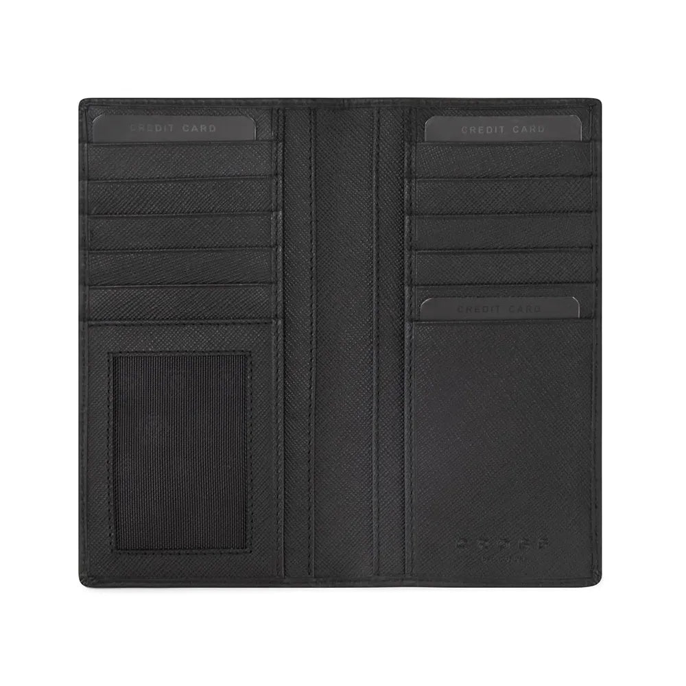 Cross Soft Grain Leather 12CC Longcoat Wallet - Black