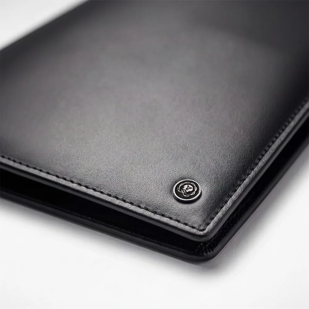 CROSS Soft Grain Leather Two-Tone 8CC Bifold Wallet - Black/Mocha