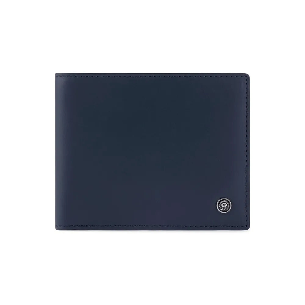 Cross Soft Grain Leather Two-Tone 8CC Bifold Wallet - Blue/Mocha
