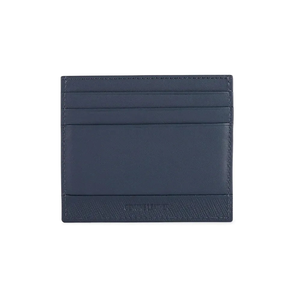 Cross Saffiano Leather 6CC Card Holder - Navy Blue