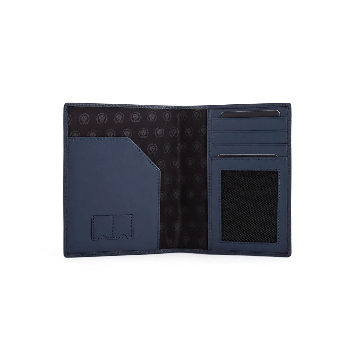 Cross Saffiano Leather Passport Holder 4CC Wallet - Navy Blue