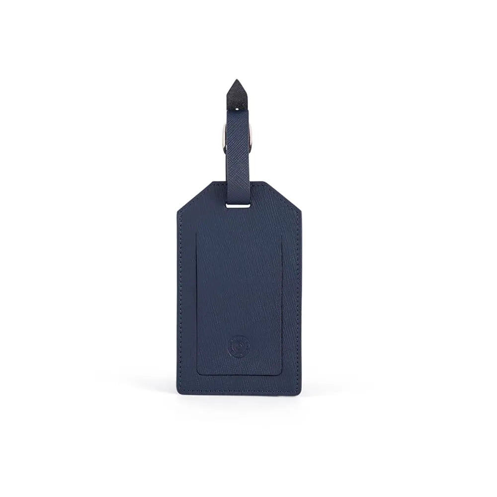 Cross Luggage Leather Tag Holder - Navy Blue