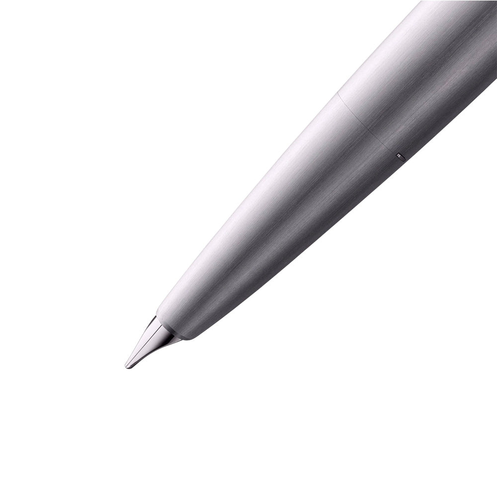 Lamy 2000-002 Matt Brushed Stainless Steel Fountain Pen - 14Kt Gold Medium Nib