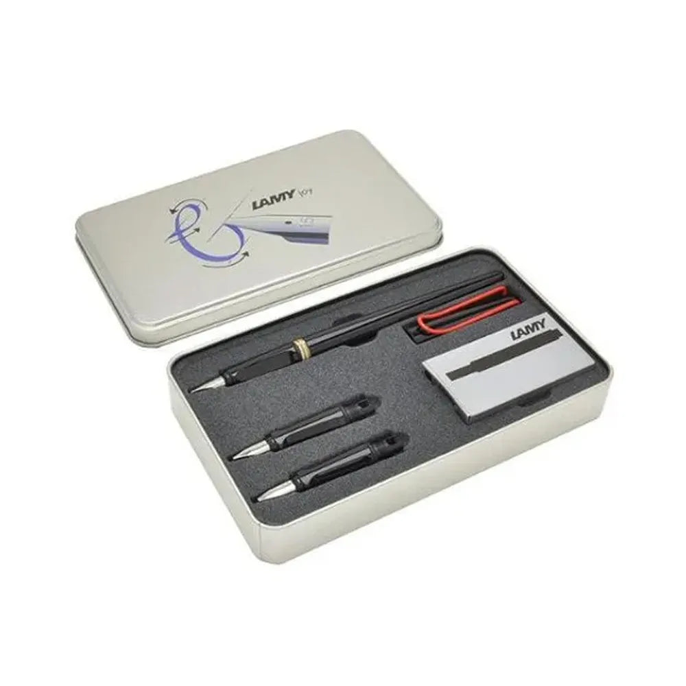 Lamy Joy 015 Calligraphy Shiny Black Fountain Pen Set