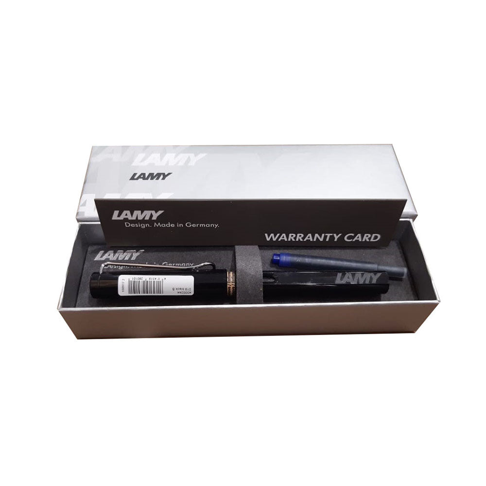 Lamy Safari 019 Black with Metal Clip Fountain Pen - Extra Fine Nib