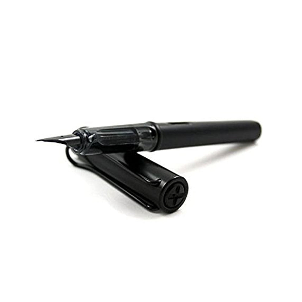 The Light Aluminium-Experience. LAMY AL-star black Fountain pen M The Lamy AL-star is the attractive, young writing instrument which satisfies even the highest requirements. Made of feather-light robust aluminum, anodized in various colors. With distinctive transparent grip and spring-action metal clip. Aluminium, matt black metallic anodized / metal clip / ergonomic plastic grip / steel nib, black / with ink cartridge LAMY T 10 blue / with converter Z 28