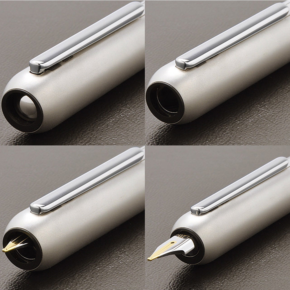 Lamy Dialog3 074 Palladium Finish Fountain Pen - 14Kt Bi-colour Gold Fine Nib