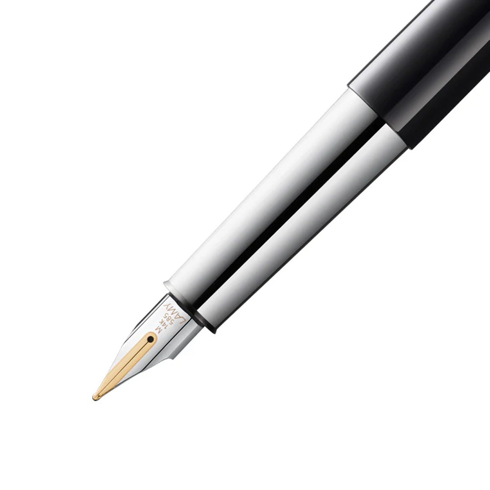 Lamy Scala 079 Piano Black Lacquer CT Fountain Pen - 14Kt Bio-Colour Gold Medium Nib