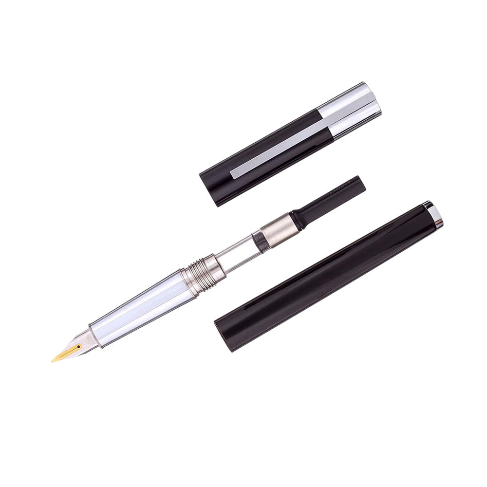 Lamy Scala 079 Piano Black Lacquer CT Fountain Pen - 14Kt Bio-Colour Gold Medium Nib
