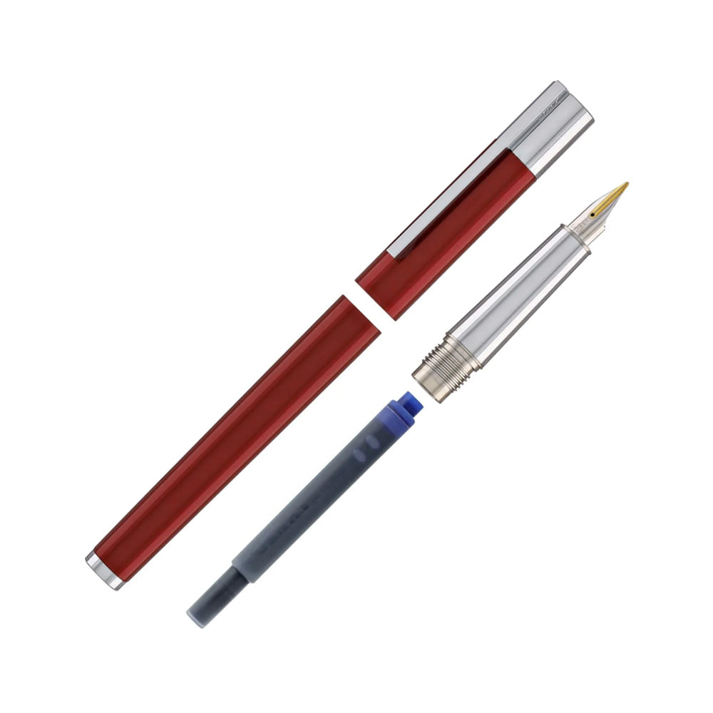 Lamy Scala 079 Piano Red Glossy Lacquer CT Fountain Pen - 14Kt Bio-Colour Gold Medium Nib