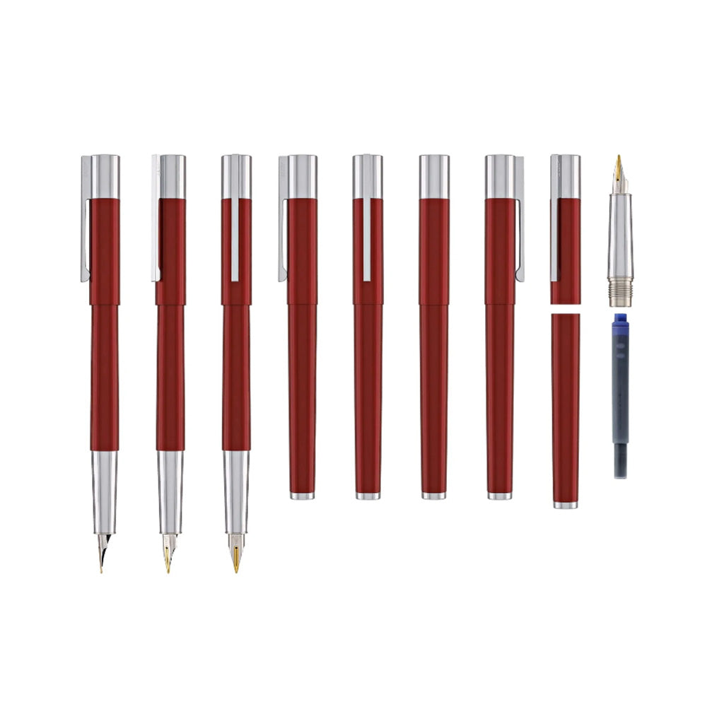 Lamy Scala 079 Piano Red Glossy Lacquer CT Fountain Pen - 14Kt Bio-Colour Gold Medium Nib