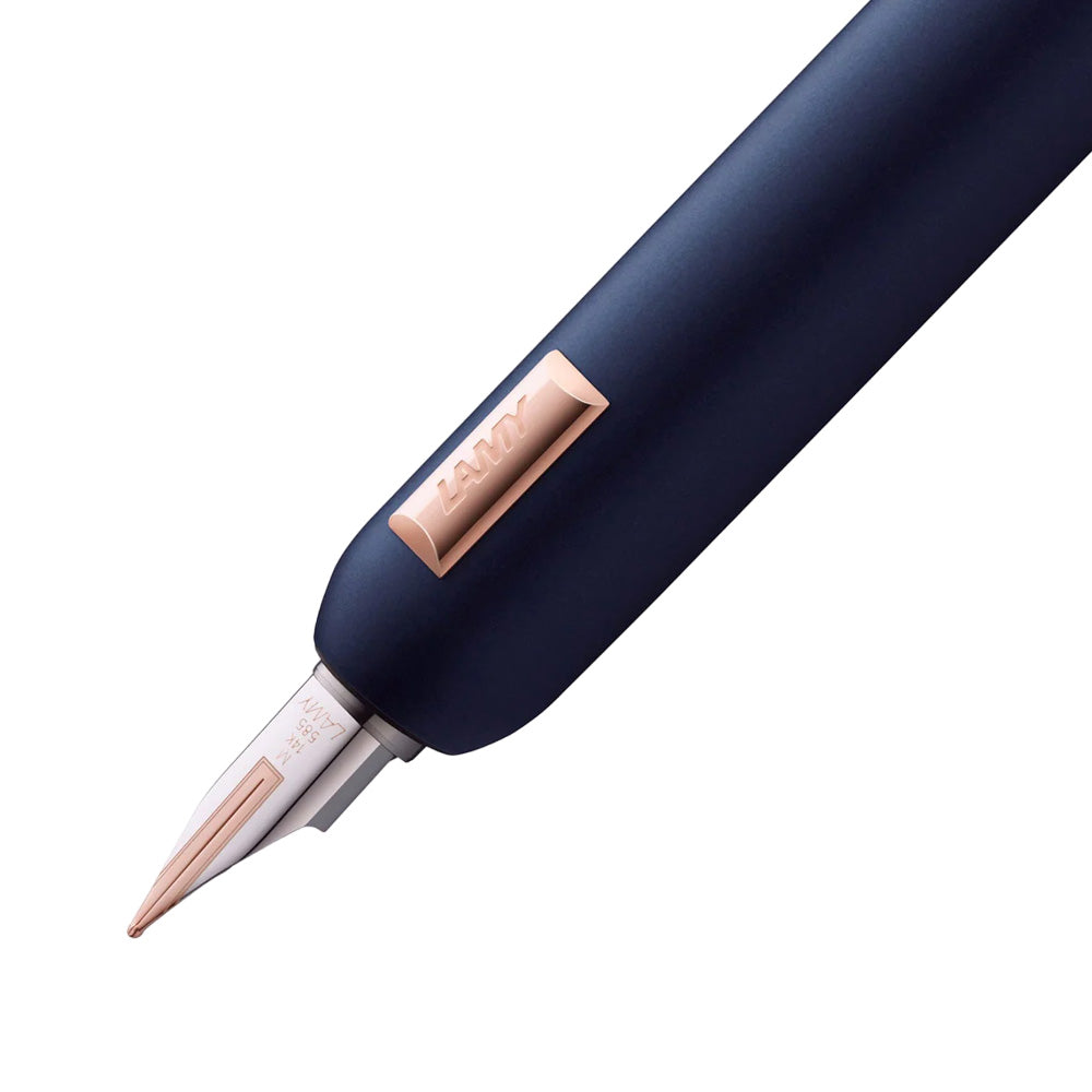 Lamy Dialog 081 CC Blue Lacquer Finish Fountain Pen - 14Kt bi-colour Gold Broad Nib