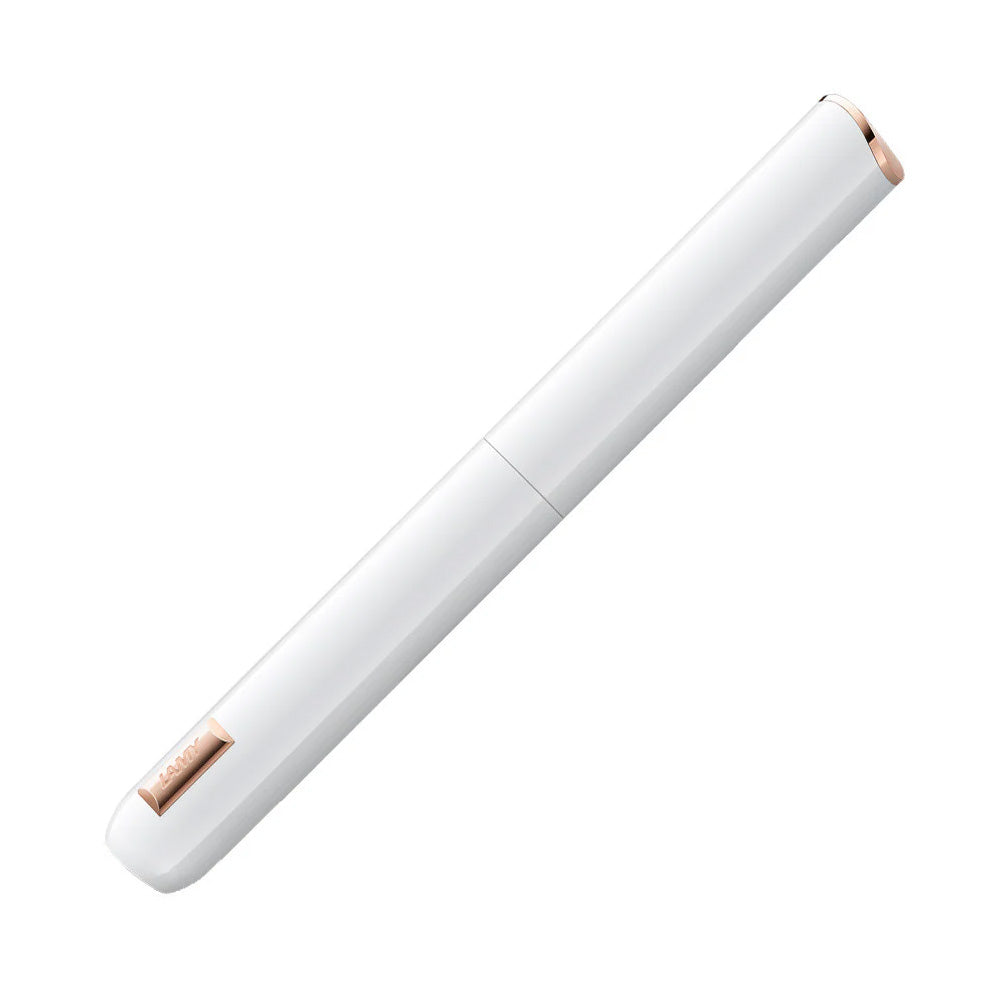 Lamy Dialog 081 CC White Lacquer Finish Fountain Pen - 14Kt bi-colour Gold Medium Nib