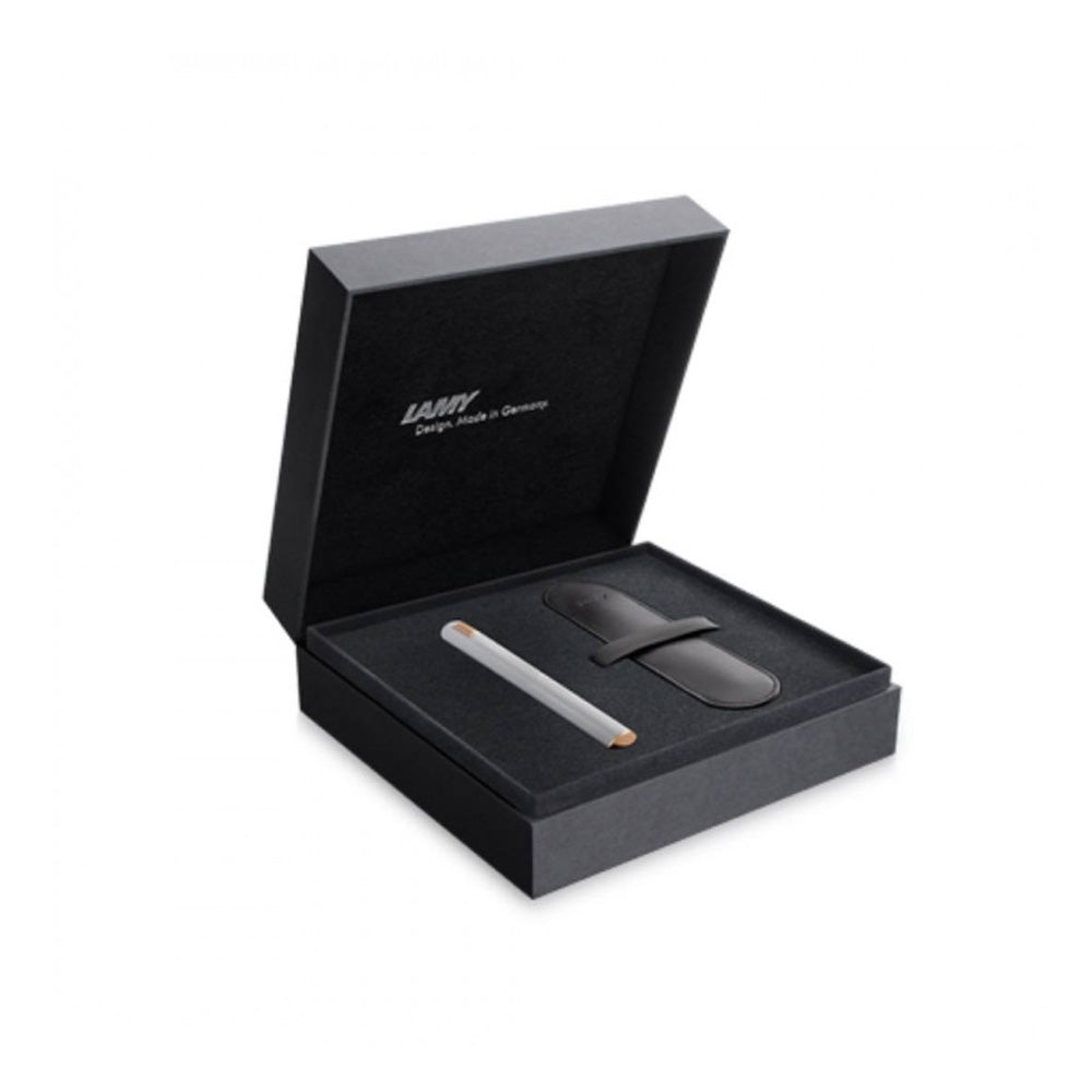 Lamy Dialog 081 CC White Lacquer Finish Fountain Pen - 14Kt bi-colour Gold Medium Nib