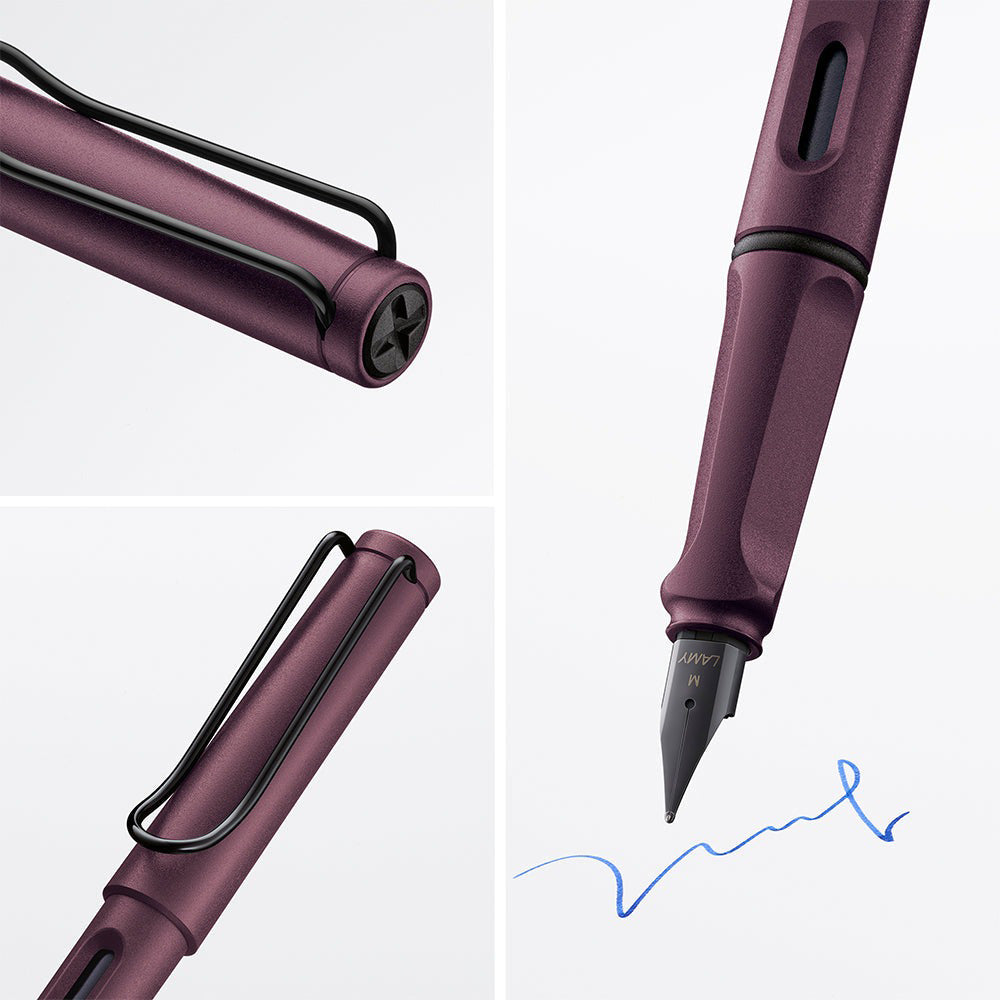 Lamy Safari 0E3 Scarlet (Purple) Fountain Pen - Fine Nib
