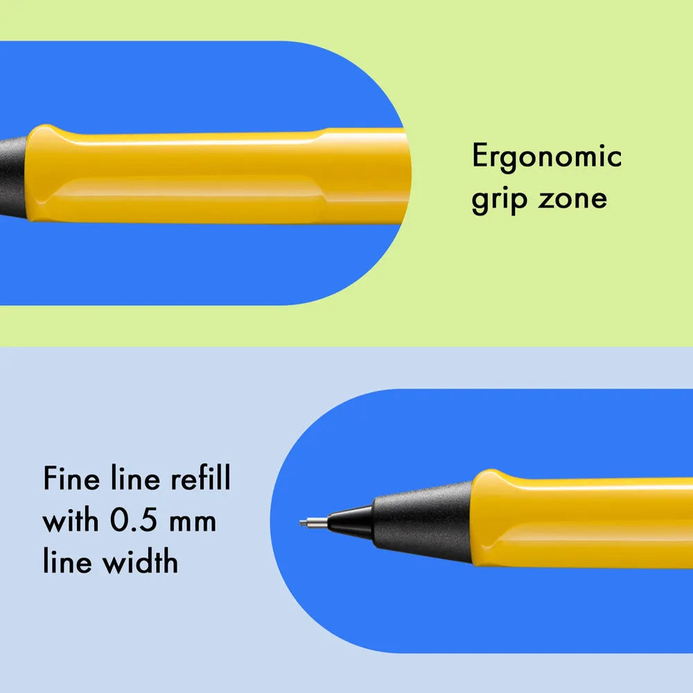 Lamy Safari 118 Shiny Yellow with Metal Clip 0.5mm Mechanical Pencil