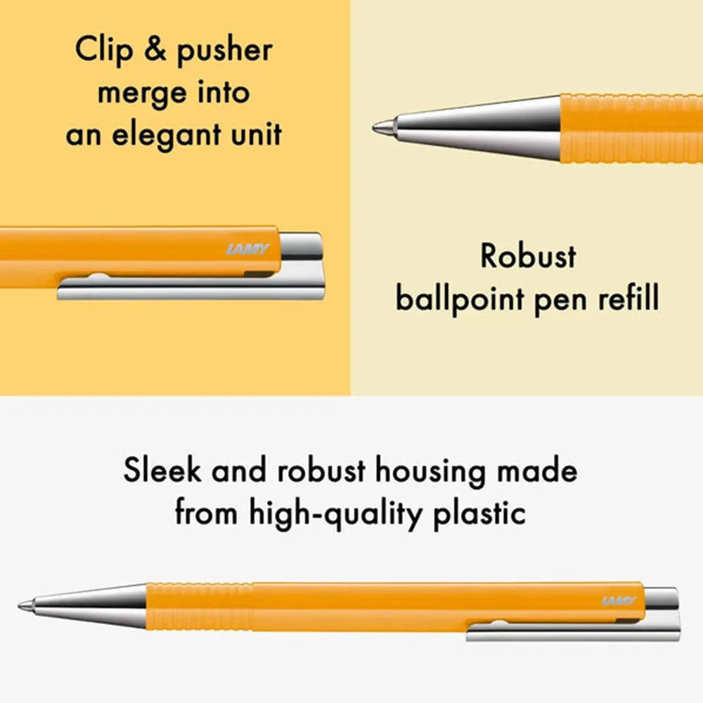 Lamy logo M+ 204 Neon Orange Ballpoint Pen - Special Edition