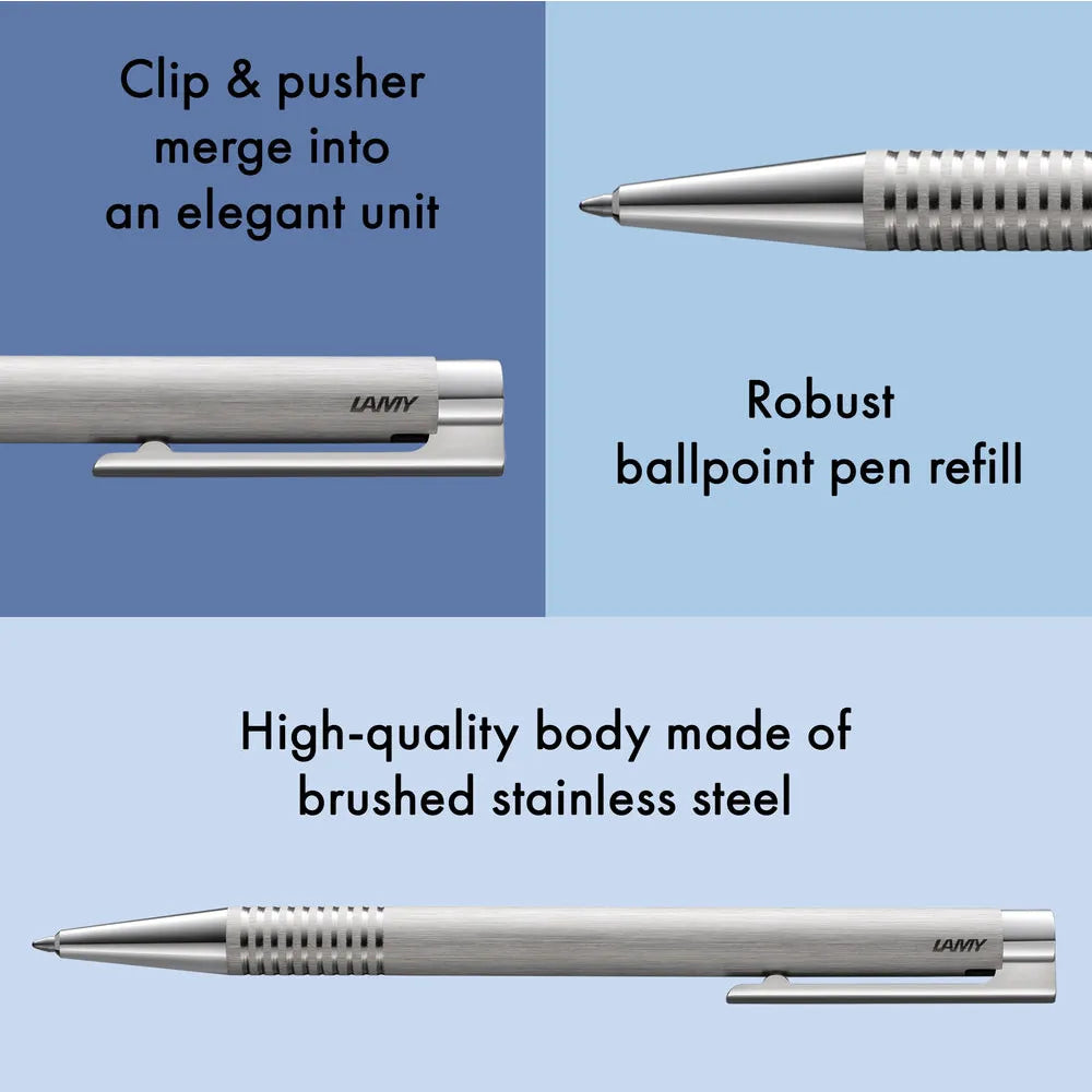 Lamy logo 206 Brushed Metal Ballpoint Pen
