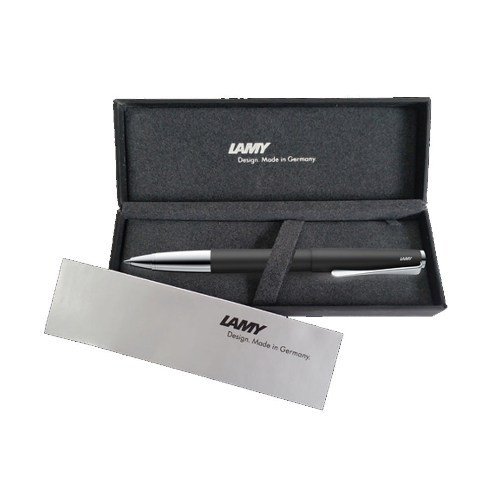 Lamy Studio 367 Matte Black with Chrome Clip Rollerball Pen