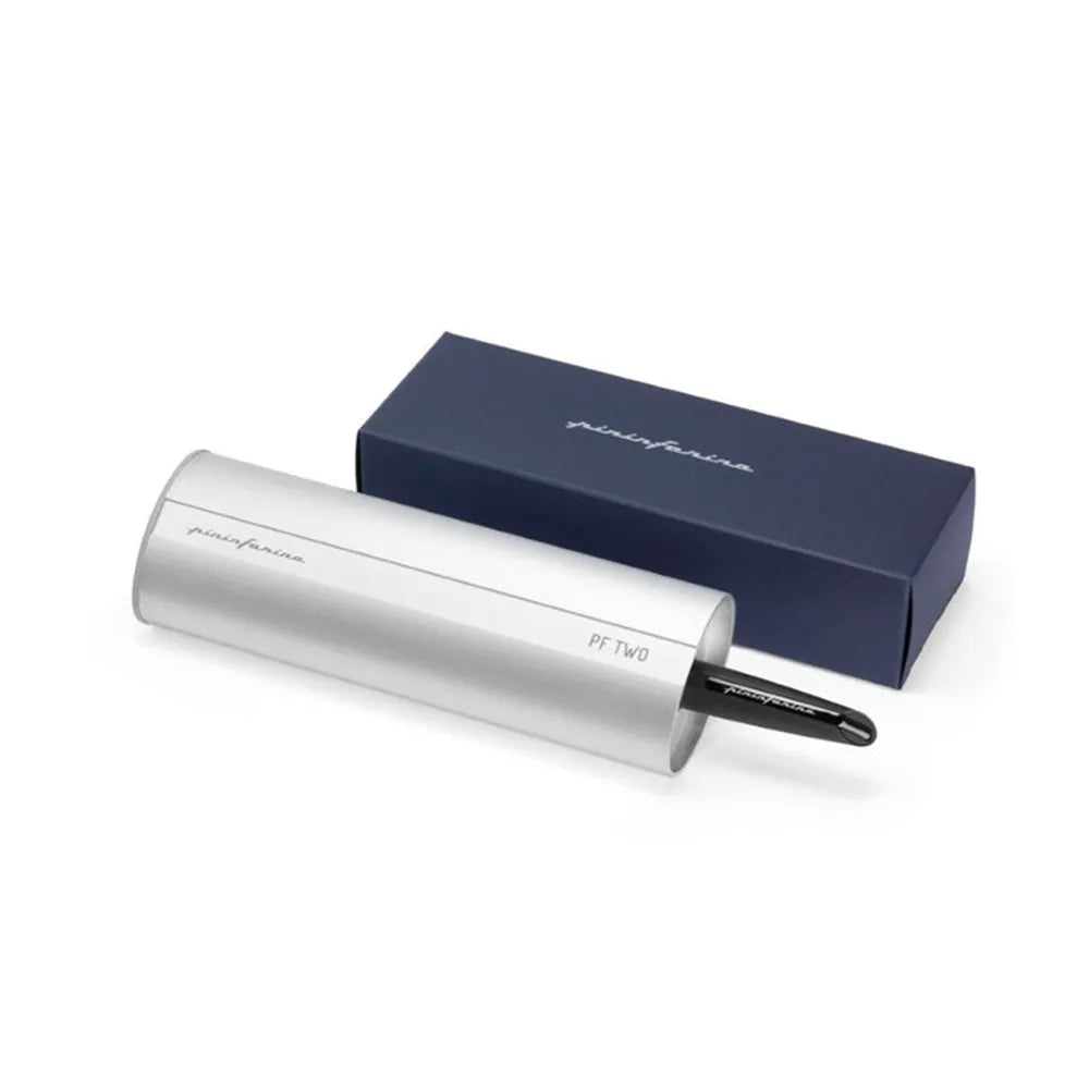 Pininfarina PF Twp Black Aluminum with Black PVD Trim Fountain Pen - Stainless Steel Nib