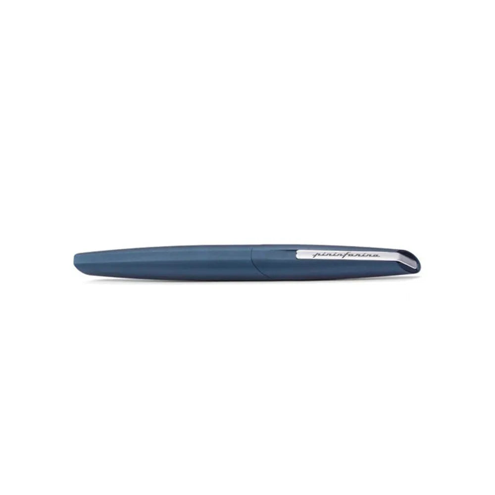Pininfarina PF Two Dark Blue Aluminum with Chrome Trims Fountain Pen - Stainless Steel Nib