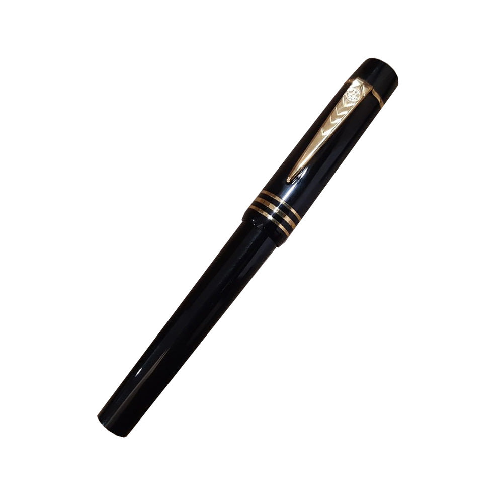Onoto Magna Classic Black with Gold Plated Trim Light Weight Rollerball Pen