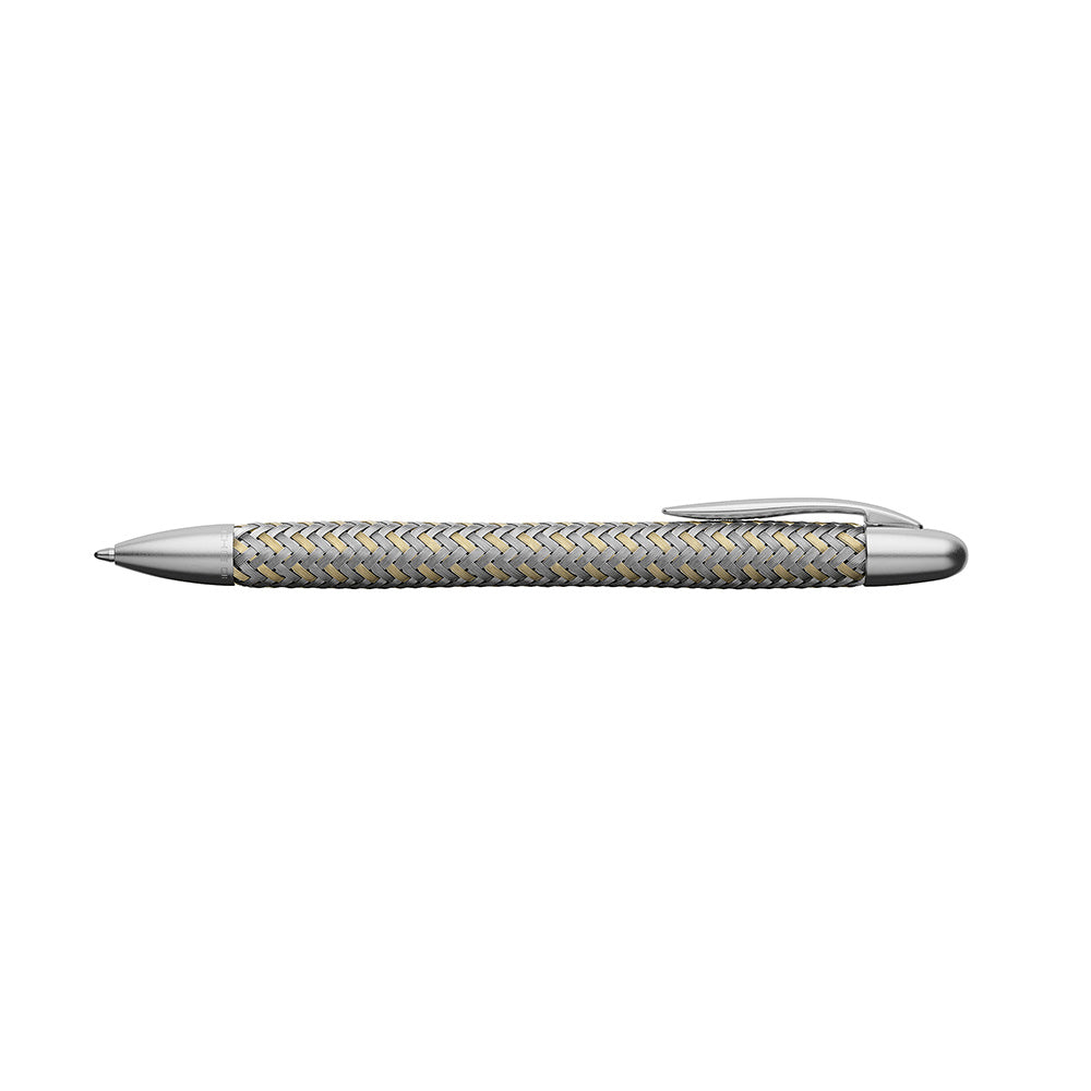 Porsche Design P3110 TecFlex Steel & Gold Ballpoint Pen