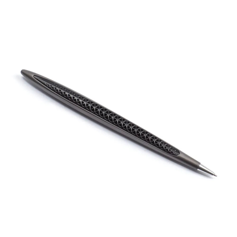 Pininfarina Cambiano Transition Ink Black Aluminum Finish Ballpoint Pen with Desk Stand